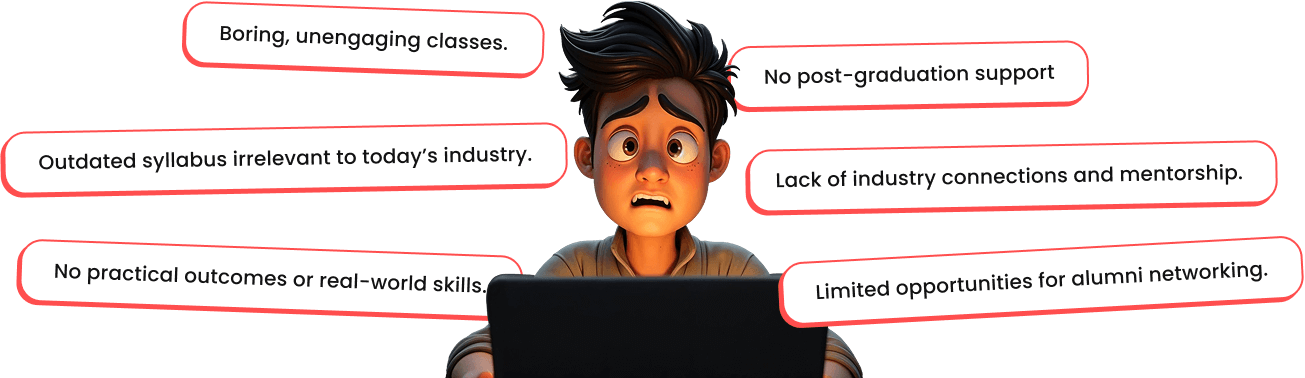 Student frustrated with online courses